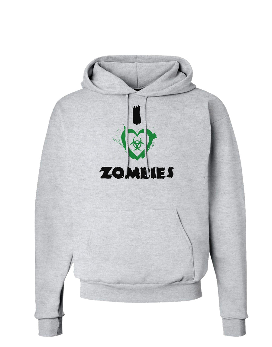 I Heart Zombies - Bio Hazard Heart Green Hoodie Sweatshirt-Hoodie-TooLoud-White-Small-Davson Sales