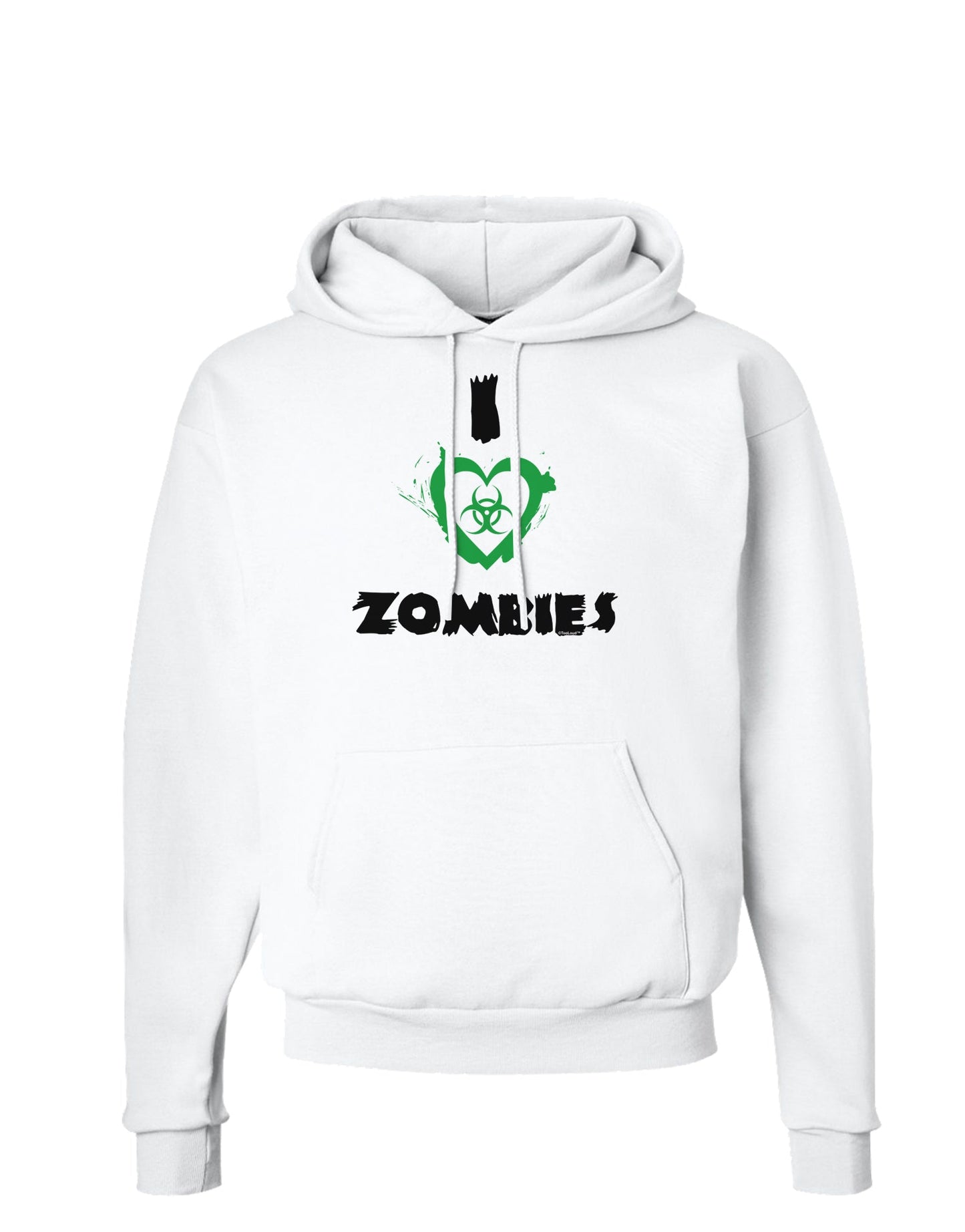I Heart Zombies - Bio Hazard Heart Green Hoodie Sweatshirt-Hoodie-TooLoud-White-Small-Davson Sales