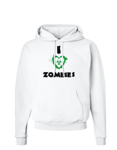 I Heart Zombies - Bio Hazard Heart Green Hoodie Sweatshirt-Hoodie-TooLoud-White-Small-Davson Sales