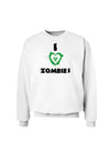 I Heart Zombies - Bio Hazard Heart Green Sweatshirt-Sweatshirts-TooLoud-White-Small-Davson Sales