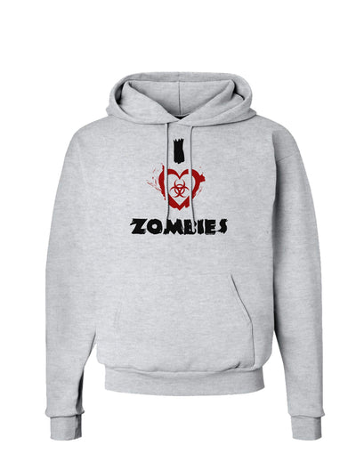 I Heart Zombies - Bio Hazard Heart Hoodie Sweatshirt-Hoodie-TooLoud-AshGray-Small-Davson Sales