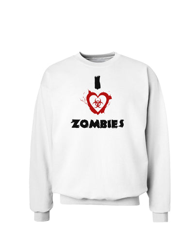 I Heart Zombies - Bio Hazard Heart Sweatshirt-Sweatshirts-TooLoud-White-Small-Davson Sales