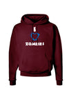 I Heart Zombies - Bloody Heart Blue Dark Hoodie Sweatshirt-Hoodie-TooLoud-Maroon-Small-Davson Sales