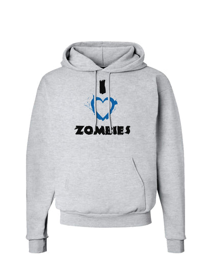 I Heart Zombies - Bloody Heart Blue Hoodie Sweatshirt-Hoodie-TooLoud-AshGray-Small-Davson Sales