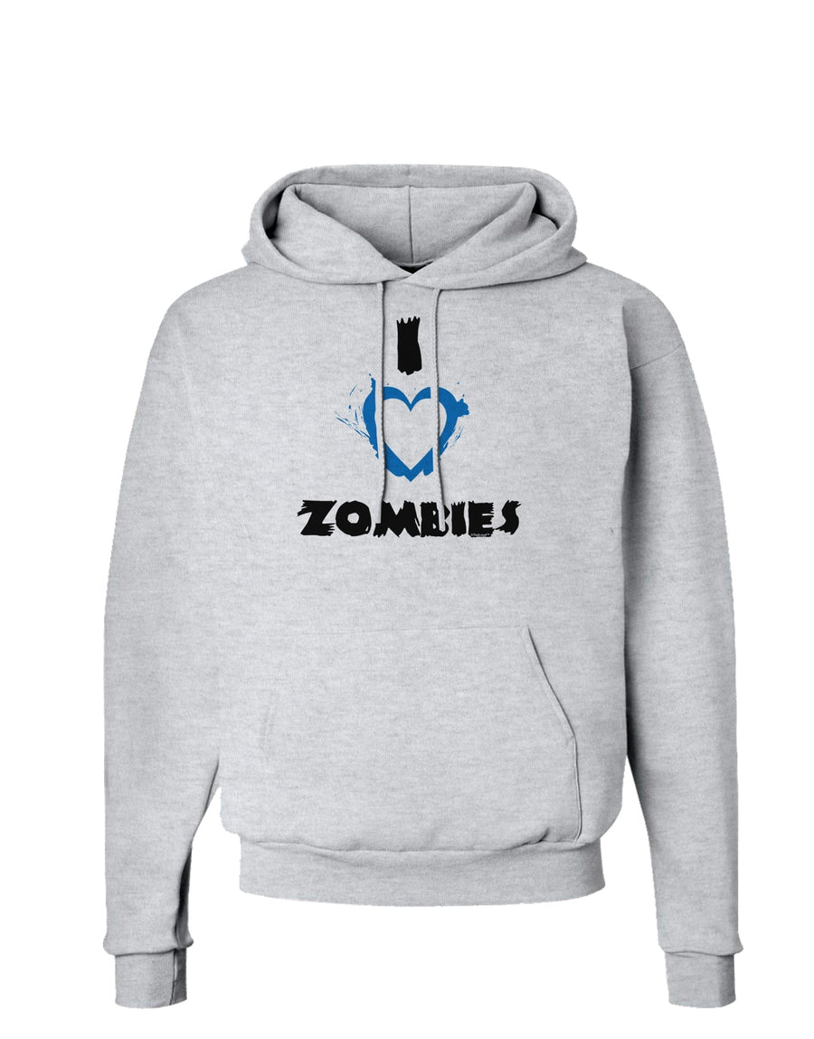 I Heart Zombies - Bloody Heart Blue Hoodie Sweatshirt-Hoodie-TooLoud-White-Small-Davson Sales