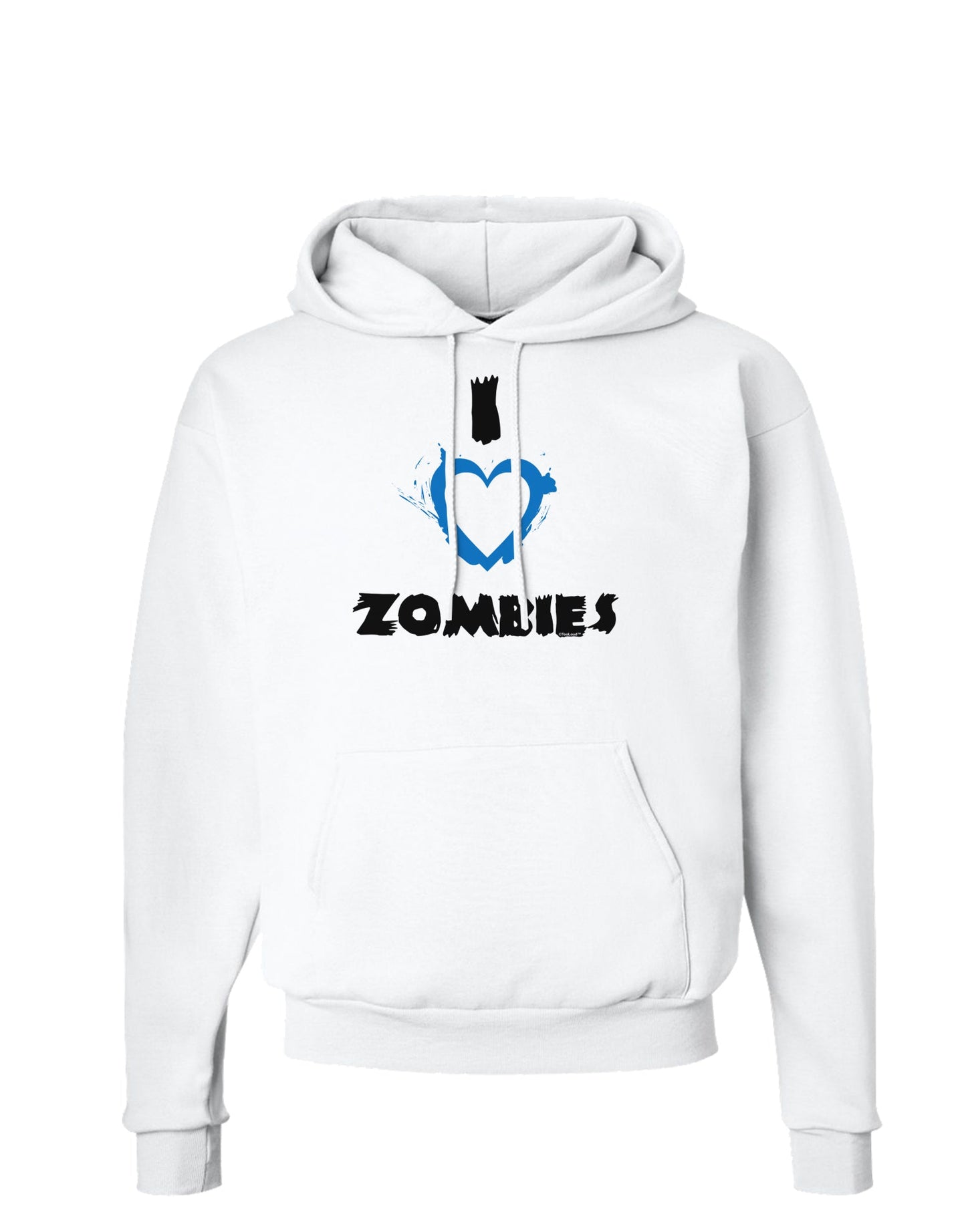 I Heart Zombies - Bloody Heart Blue Hoodie Sweatshirt-Hoodie-TooLoud-White-Small-Davson Sales