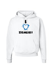 I Heart Zombies - Bloody Heart Blue Hoodie Sweatshirt-Hoodie-TooLoud-White-Small-Davson Sales