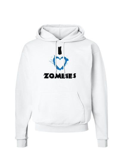 I Heart Zombies - Bloody Heart Blue Hoodie Sweatshirt-Hoodie-TooLoud-White-Small-Davson Sales