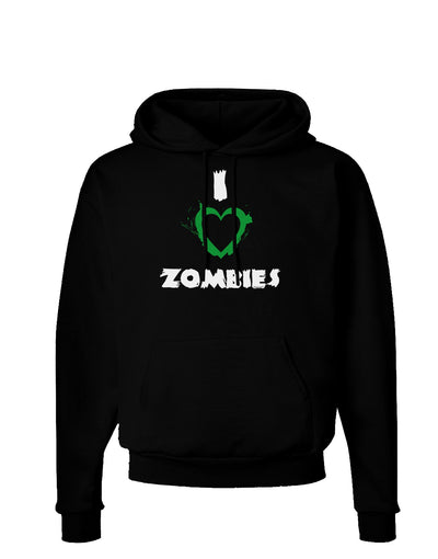 I Heart Zombies - Bloody Heart Green Dark Hoodie Sweatshirt-Hoodie-TooLoud-Black-Small-Davson Sales