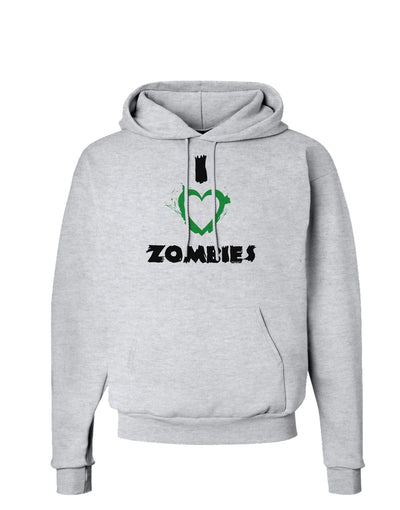 I Heart Zombies - Bloody Heart Green Hoodie Sweatshirt-Hoodie-TooLoud-AshGray-Small-Davson Sales