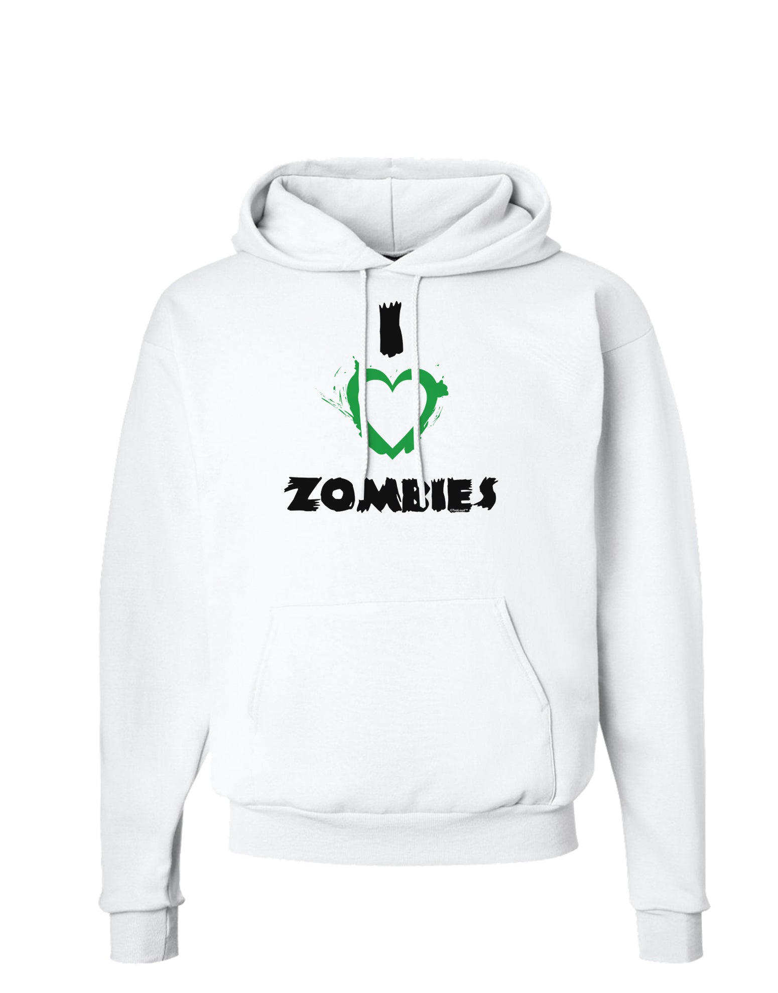 I Heart Zombies - Bloody Heart Green Hoodie Sweatshirt-Hoodie-TooLoud-White-Small-Davson Sales
