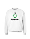 I Heart Zombies - Bloody Heart Green Sweatshirt-Sweatshirts-TooLoud-White-Small-Davson Sales