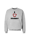 I Heart Zombies - Bloody Heart Sweatshirt-Sweatshirts-TooLoud-AshGray-Small-Davson Sales