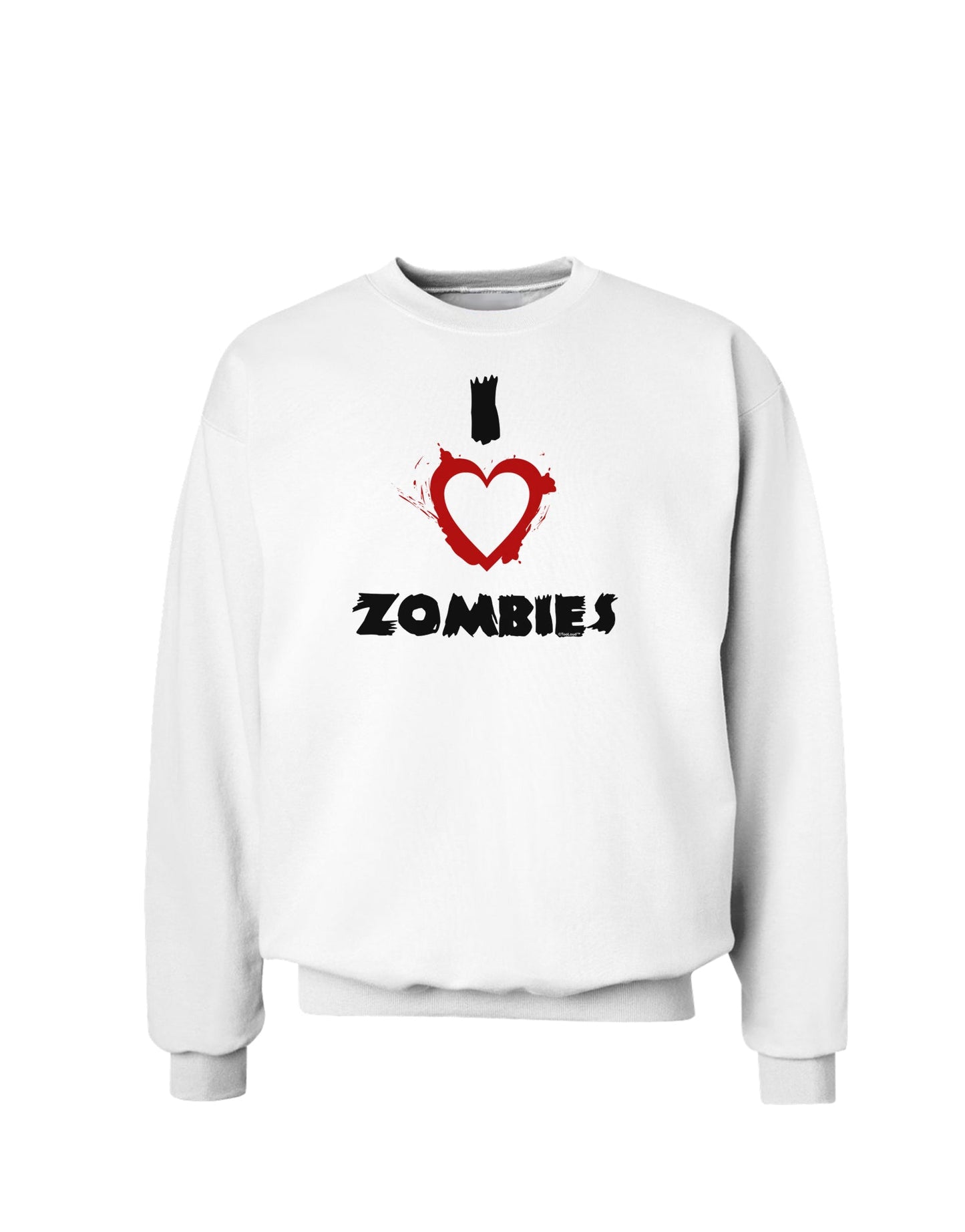I Heart Zombies - Bloody Heart Sweatshirt-Sweatshirts-TooLoud-White-Small-Davson Sales