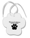 I Just Want To Drink Wine And Save Animals Paw Print Shaped Ornament by TooLoud-Ornament-TooLoud-White-Davson Sales