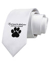 I Just Want To Drink Wine And Save Animals Printed White Necktie by TooLoud