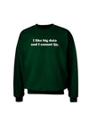 I Like Big Data Adult Dark Sweatshirt by TooLoud-Sweatshirts-TooLoud-Deep-Forest-Green-Small-Davson Sales