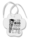 I Like Big Stacks -of books- Paw Print Shaped Ornament-Ornament-TooLoud-White-Davson Sales