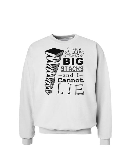 I Like Big Stacks -of books- Sweatshirt-Sweatshirts-TooLoud-White-Small-Davson Sales