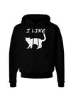 I Like Cat Silhouette Design Dark Hoodie Sweatshirt by TooLoud-Hoodie-TooLoud-Black-Small-Davson Sales