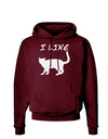 I Like Cat Silhouette Design Dark Hoodie Sweatshirt by TooLoud-Hoodie-TooLoud-Maroon-Small-Davson Sales