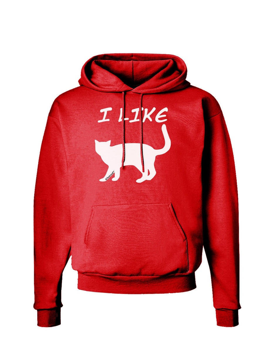 I Like Cat Silhouette Design Dark Hoodie Sweatshirt by TooLoud-Hoodie-TooLoud-Black-Small-Davson Sales