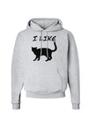 I Like Cat Silhouette Design Hoodie Sweatshirt by TooLoud-Hoodie-TooLoud-AshGray-Small-Davson Sales