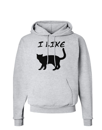 I Like Cat Silhouette Design Hoodie Sweatshirt by TooLoud-Hoodie-TooLoud-AshGray-Small-Davson Sales