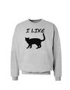 I Like Cat Silhouette Design Sweatshirt by TooLoud-Sweatshirts-TooLoud-AshGray-Small-Davson Sales