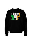 I Like Irish Cat Silhouette Adult Dark Sweatshirt by TooLoud-Sweatshirts-TooLoud-Black-Small-Davson Sales