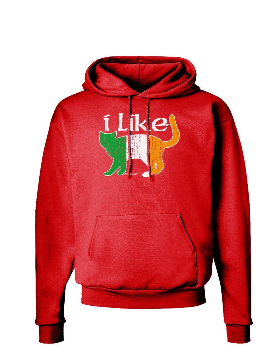 I Like Irish Cat Silhouette Dark Hoodie Sweatshirt by TooLoud-Hoodie-TooLoud-Black-Small-Davson Sales