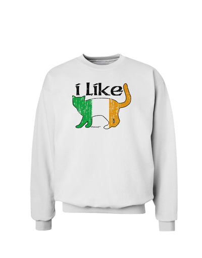 I Like Irish Cat Silhouette Sweatshirt by TooLoud-Sweatshirts-TooLoud-White-Small-Davson Sales