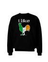 I Like Irish Rooster Silhouette Adult Dark Sweatshirt by TooLoud-Sweatshirts-TooLoud-Black-Small-Davson Sales