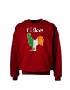 I Like Irish Rooster Silhouette Adult Dark Sweatshirt by TooLoud-Sweatshirts-TooLoud-Deep-Red-Small-Davson Sales