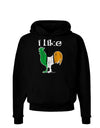 I Like Irish Rooster Silhouette Dark Hoodie Sweatshirt by TooLoud-Hoodie-TooLoud-Black-Small-Davson Sales