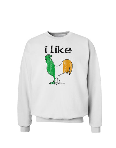 I Like Irish Rooster Silhouette Sweatshirt by TooLoud-Sweatshirts-TooLoud-White-Small-Davson Sales