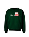 I Like It RAW Adult Dark Sweatshirt-Sweatshirts-TooLoud-Deep-Forest-Green-Small-Davson Sales