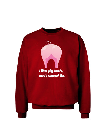 I Like Pig Butts - Funny Design Adult Dark Sweatshirt by TooLoud-Sweatshirts-TooLoud-Deep-Red-Small-Davson Sales