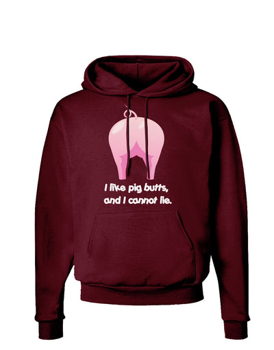 I Like Pig Butts - Funny Design Dark Hoodie Sweatshirt by TooLoud-Hoodie-TooLoud-Maroon-Small-Davson Sales