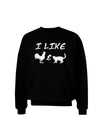 I Like Rooster & Cat Silhouette Adult Dark Sweatshirt by TooLoud-Sweatshirts-TooLoud-Black-Small-Davson Sales