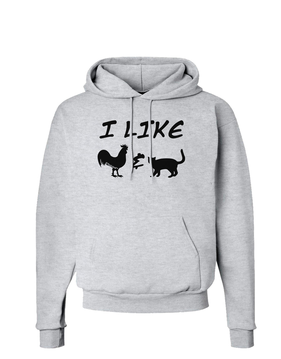 I Like Rooster & Cat Silhouette Hoodie Sweatshirt by TooLoud-Hoodie-TooLoud-White-Small-Davson Sales