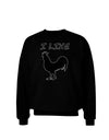 I Like Rooster Silhouette - Funny Adult Dark Sweatshirt by TooLoud-Sweatshirts-TooLoud-Black-Small-Davson Sales