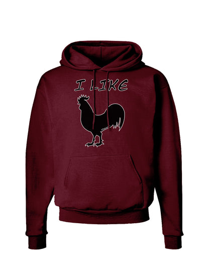 I Like Rooster Silhouette - Funny Dark Hoodie Sweatshirt by TooLoud-Hoodie-TooLoud-Maroon-Small-Davson Sales