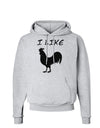 I Like Rooster Silhouette - Funny Hoodie Sweatshirt by TooLoud-Hoodie-TooLoud-AshGray-Small-Davson Sales