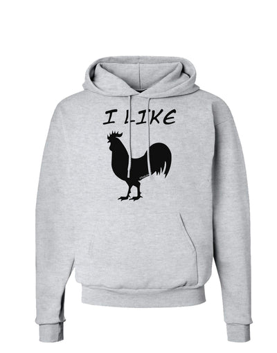 I Like Rooster Silhouette - Funny Hoodie Sweatshirt by TooLoud-Hoodie-TooLoud-AshGray-Small-Davson Sales