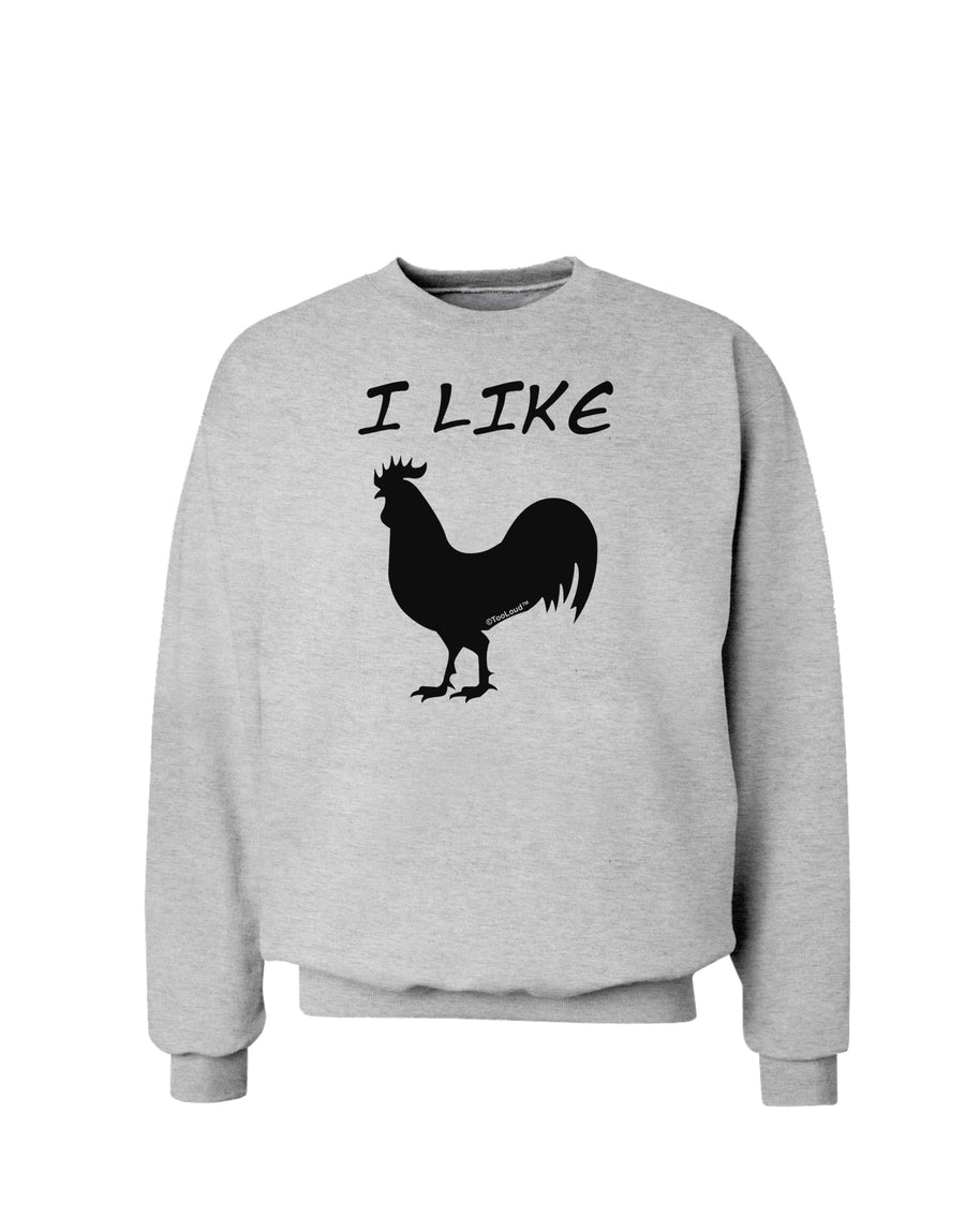 I Like Rooster Silhouette - Funny Sweatshirt by TooLoud-Sweatshirts-TooLoud-White-Small-Davson Sales