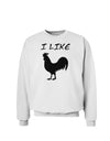 I Like Rooster Silhouette - Funny Sweatshirt by TooLoud-Sweatshirts-TooLoud-White-Small-Davson Sales