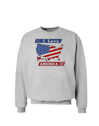 I Love America Sweatshirt-Sweatshirts-TooLoud-AshGray-Small-Davson Sales