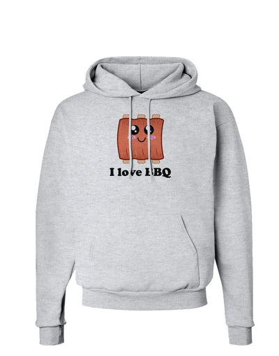 I love BBQ Ribs Hoodie Sweatshirt-Hoodie-TooLoud-AshGray-Small-Davson Sales