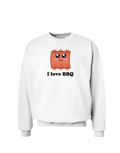 I love BBQ Ribs Sweatshirt-Sweatshirts-TooLoud-White-Small-Davson Sales